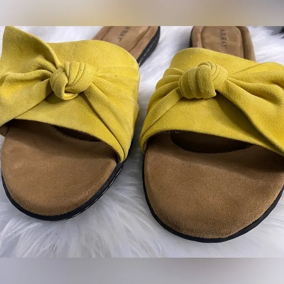 Yellow Knot Slip-on Sandals