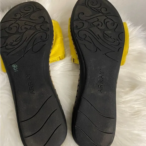 Yellow Knot Slip-on Sandals
