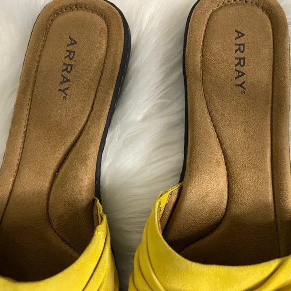 Yellow Knot Slip-on Sandals