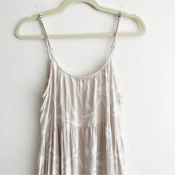 Z Supply Lido Floral Maxi Dress Palm tiered sundress long summer boho vacation M