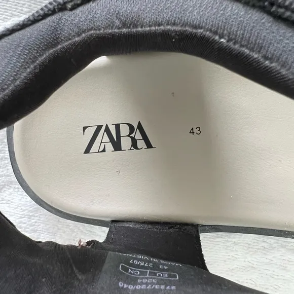 ZARA: EXCELLENT Condition Men Comfortable Sport Black Sandals Sz43 Euro