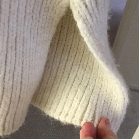 ZARA KNIT/CREAM MIDI- FULL ZIP -CARDI/ COAT- LIMITED EDITION