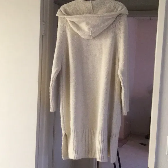 ZARA KNIT/CREAM MIDI- FULL ZIP -CARDI/ COAT- LIMITED EDITION