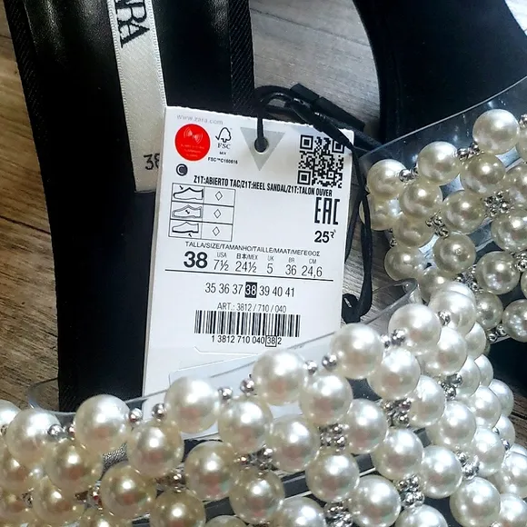 ZARA PEARL TRIM HEELED SANDALS Bloggers favorite