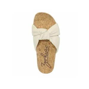 ZODIAC Womens Beige Knotted Lightweight Mae Slip On Leather Slide Sandals 6.5 M