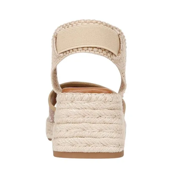 Zodiac Womens Noreen Ankle Strap Espadrille Wedge Sandals Bone Stripe Size 6 1/2